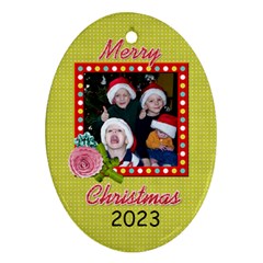 2023 Oval Ornament 2-Sided 2 - Oval Ornament (Two Sides)