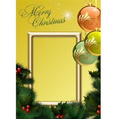 Merry Christmas in yellow 5x7 Card - Greeting Card 5  x 7 