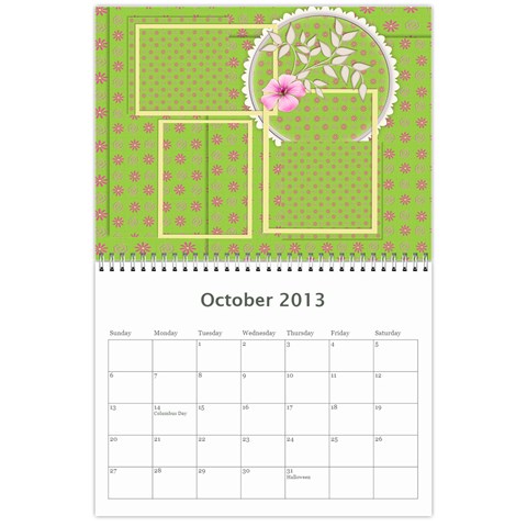 2013 Calendar Oct 2013