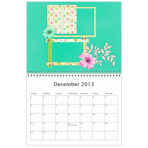 2013 Calendar Dec 2013