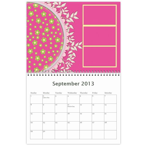 2013 Calendar Sep 2013