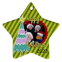 2023 Star Ornament 2-sided 3 - Star Ornament (Two Sides)