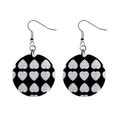 diamond heart earrings - Mini Button Earrings