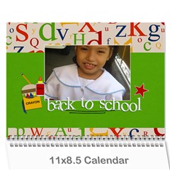 Calendar: Back to School (ANY YEAR) - Wall Calendar 11  x 8.5  (12-Months)