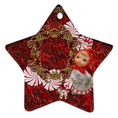 Star candy cane Christmas ornament 2023 2 SIDE ornament - Star Ornament (Two Sides)