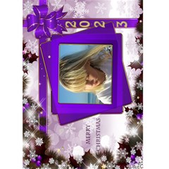 Christmas Greeting 5x7 Card (Purple) - Greeting Card 5  x 7 