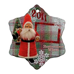 Old Fashioned Santa Remember When Snowflake Ornament - Ornament (Snowflake)