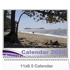 Silver Flash 2024 Calendar  LARGE NUMBERS - Wall Calendar 11  x 8.5  (12-Months)
