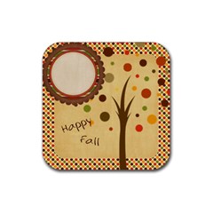 Everlasting Autumn Dots Coaster - Rubber Coaster (Square)