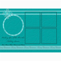 blue and white 5 frame card - 5  x 7  Photo Cards