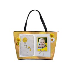Yellow Floral Brag Classic Shoulder Handbag