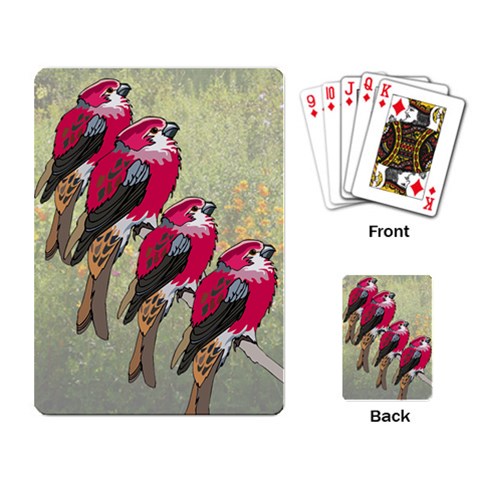 Bird Playing Cards By Kimmy Back