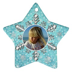 My blue snowflake ornament (2 Sided) - Star Ornament (Two Sides)