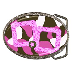 Pink Cammo Belt Buckle