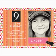 5x7 Girl Birthday Card - 5  x 7  Photo Cards