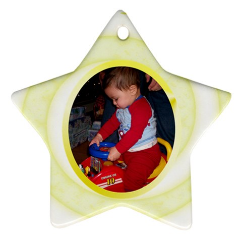 Gold Swirl Star Ornament By Cynthia Marcano Front