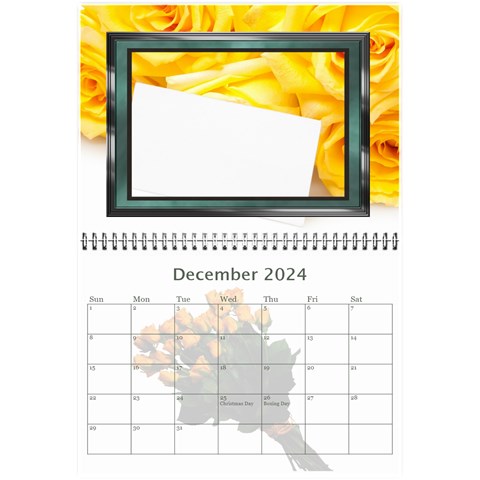 Roses For You (any Year) 2024 Calendar 8 5x6 By Deborah Dec 2024