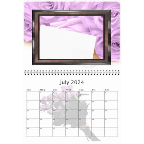 Roses For You (any Year) 2024 Calendar 8 5x6 By Deborah Jul 2024