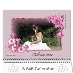 Framed with Flowers 2024 (any Year) Calendar 8.5x6 - Wall Calendar 8.5  x 6 