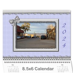 Elegant in Silver 2024 (any Year) Calendar 8.5x6 - Wall Calendar 8.5  x 6 