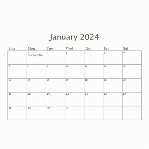 Elegant In Silver 2024 (any Year) Calendar 8 5x6 By Deborah Feb 2024