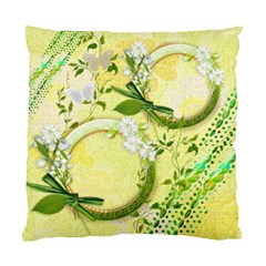 Yellow gold Floral Double Sided Cushion Case sample - Standard Cushion Case (Two Sides)