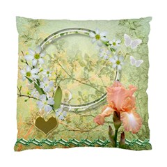 yellow Floral Double Sided Cushion Case  - Standard Cushion Case (Two Sides)