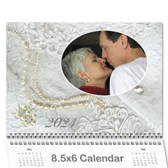 Our Wedding or Anniversary 2024 (any Year Calendar Mini - Wall Calendar 8.5  x 6 
