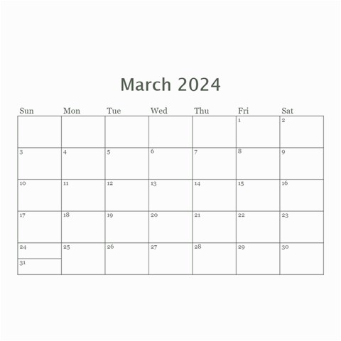 Subtle Hearts 2024  (any Year) Calendar 8 5x6 By Deborah Jun 2024