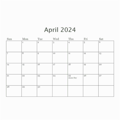 Subtle Hearts 2024  (any Year) Calendar 8 5x6 By Deborah Aug 2024