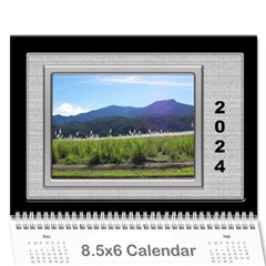 Framed in Silver 2024 (any Year) Calendar 8.5x6 - Wall Calendar 8.5  x 6 