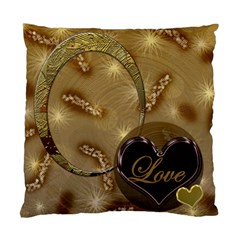 I Heart You tan Double Sided Cushion Case - Standard Cushion Case (Two Sides)