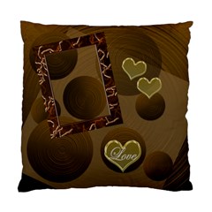Love 19 Gold Circles Double Sided Cushion Case - Standard Cushion Case (Two Sides)
