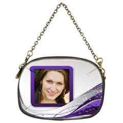 Purple and Silver Party Purse (2 sided) - Chain Purse (Two Sides)