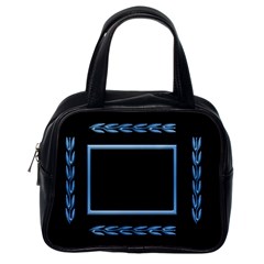 Blue and Black Classic handbag - Classic Handbag (One Side)