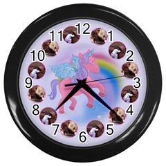 Unicorn Clock - Wall Clock (Black)