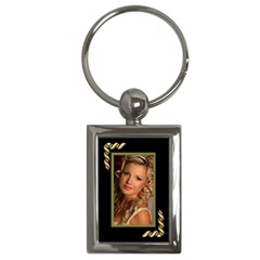Black and Gold Key chain - Key Chain (Rectangle)