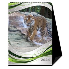 Green Wave Desktop Calendar 2024 (6x8.5) - Desktop Calendar 6  x 8.5 