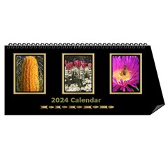 Black and Gold Desktop 11 inch - Desktop Calendar 11  x 5 
