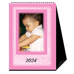 Pink Princess Desktop Calendar 2024 - Desktop Calendar 6  x 8.5 