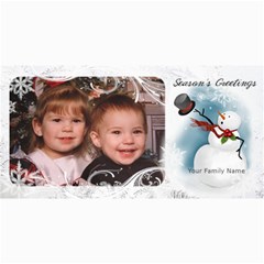 Snowman Christmas Photo Card - 4  x 8  Photo Cards