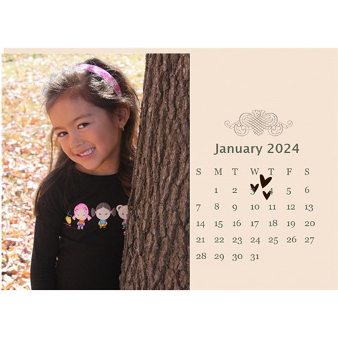 Desktop Calendar 8 5  X 6 : Memories To Cherish By Jennyl Jan 2024