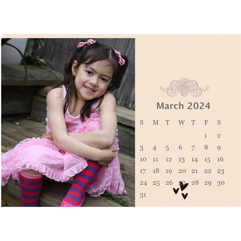 Desktop Calendar 8 5  X 6 : Memories To Cherish By Jennyl Mar 2024
