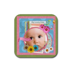 flower gift - Rubber Coaster (Square)