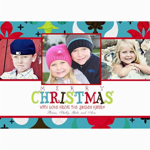 Colorful Christmas Card By Lana Laflen 7 x5  Photo Card - 1