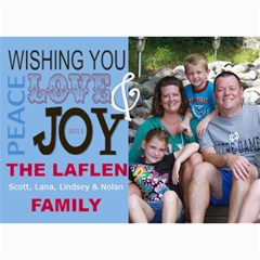Holiday Card Blue - 5  x 7  Photo Cards