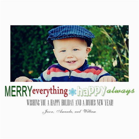 Merry Everything Christmas Card By Lana Laflen 7 x5  Photo Card - 1