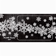 8x4 Photo Greeting Card black snowflakes - 4  x 8  Photo Cards