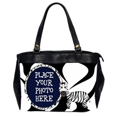 Black and White Zebra Oversize Office Handbag 2 sided - Oversize Office Handbag (2 Sides)