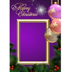 Merry Christmas in purple 5x7 Card - Greeting Card 5  x 7 